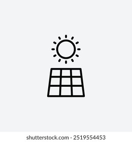 Solar energyline vector icon. EPS 10