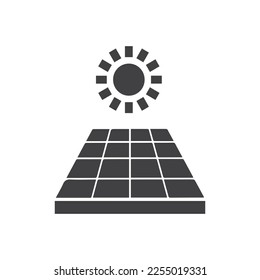 solar energy,solar cell icon vector isolated on background