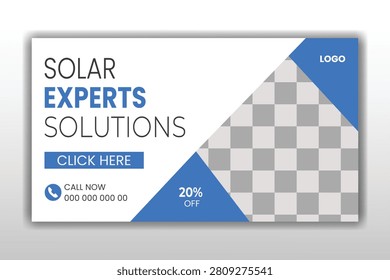 Solar experts solutions advertisement with discount offer