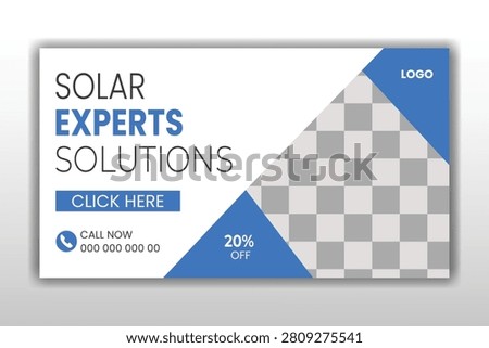 Solar experts solutions advertisement with discount offer