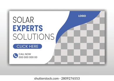 Solar experts solutions modern advertisement banner