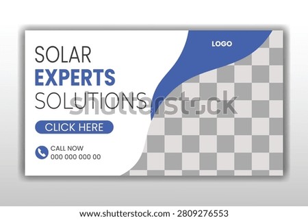 Solar experts solutions modern advertisement banner