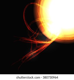 Solar Flare Ejection - Vector Illustration