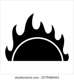 Solar Flare Icon Element For Design