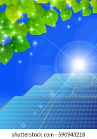 Solar fresh green sky background