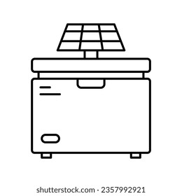 Solar fridge Vector Icon which can easily modify or edit

