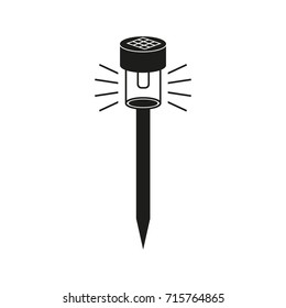Solar Garden Light lamp icon, vector illustration.