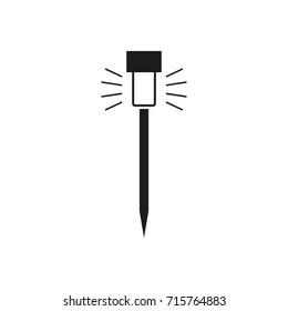 Solar Garden Light lamp icon, vector illustration.