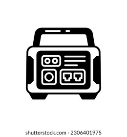 Solar Generator icon in vector. Illustration