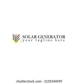 Solar generator for logo template