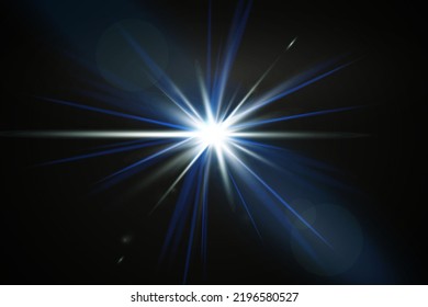 Solar glare.Glow isolated white transparent light effect set, lens flare, explosion, glitter, line, sun flash, spark and stars.