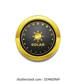 Solar Golden Vector Icon Button