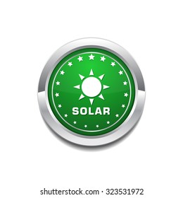 Solar Green Vector Icon Button