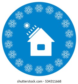 Solar Heater Icon Vector flat design style