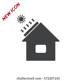 Solar Heater Icon Vector flat design style