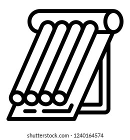 Solar heater vector icon. Illustration of solar heater vector icon vector for web design isolated on white background