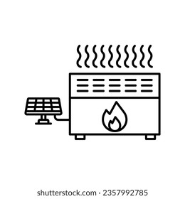 Solar heater Vector Icon which can easily modify or edit

