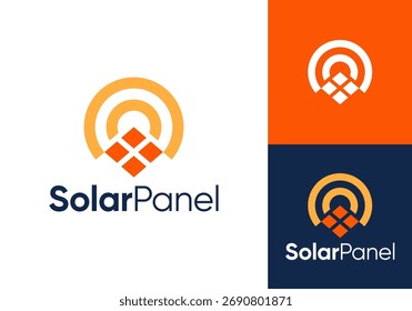 Concepto de diseño de Vector de logotipo de energía solar para el hogar	
