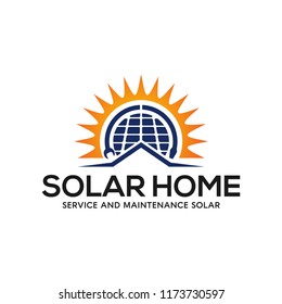 Solar Home Logo Stock Vector (Royalty Free) 1173730597 | Shutterstock