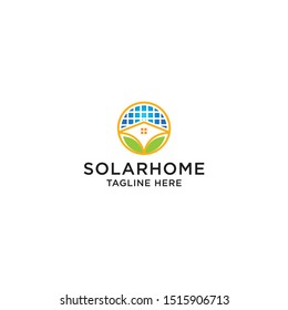 Solar Home Logo Icon Design Template - Vector