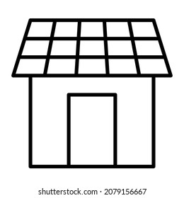 Imagen vectorial de icono de la Casa Solar. También se puede usar para aplicaciones web, aplicaciones móviles y medios impresos.