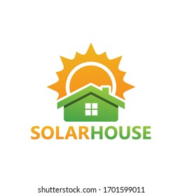 Solar House Logo Template Design
