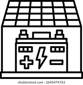 Solar house vector icon. Can be used for printing, mobile and web applications.