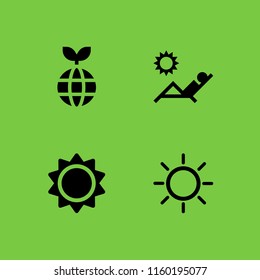 solar icon. 4 solar set with sun and planet vector icons for web and mobile app