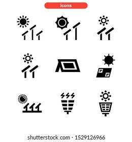 solar icon isolated sign symbol vector illustration - Collection of high quality black style vector icons
