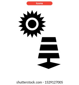 solar icon isolated sign symbol vector illustration - high quality black style vector icons
