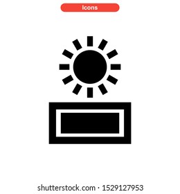 solar icon isolated sign symbol vector illustration - high quality black style vector icons
