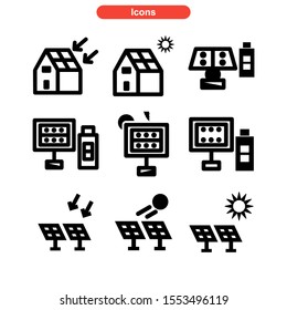 solar icon isolated sign symbol vector illustration - Collection of high quality black style vector icons
