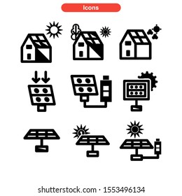 solar icon isolated sign symbol vector illustration - Collection of high quality black style vector icons
