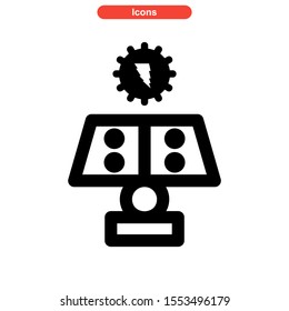 solar icon isolated sign symbol vector illustration - high quality black style vector icons
