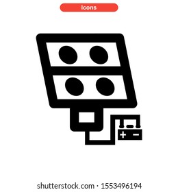 solar icon isolated sign symbol vector illustration - high quality black style vector icons
