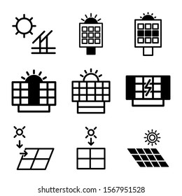 solar icon isolated sign symbol vector illustration - Collection of high quality black style vector icons
