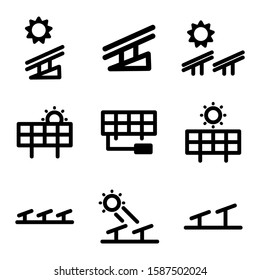solar icon isolated sign symbol vector illustration - Collection of high quality black style vector icons
