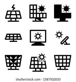 solar icon isolated sign symbol vector illustration - Collection of high quality black style vector icons
