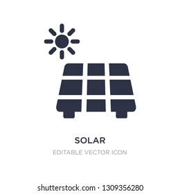 solar icon on white background. Simple element illustration from Nature concept. solar icon symbol design.