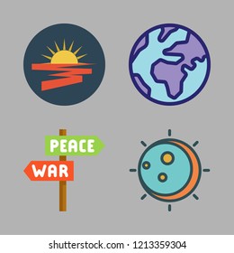 solar icon set. vector set about panel, eclipse, planet earth and sun icons set.