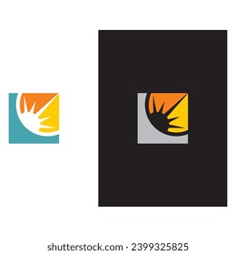 solar icon shine vector logo