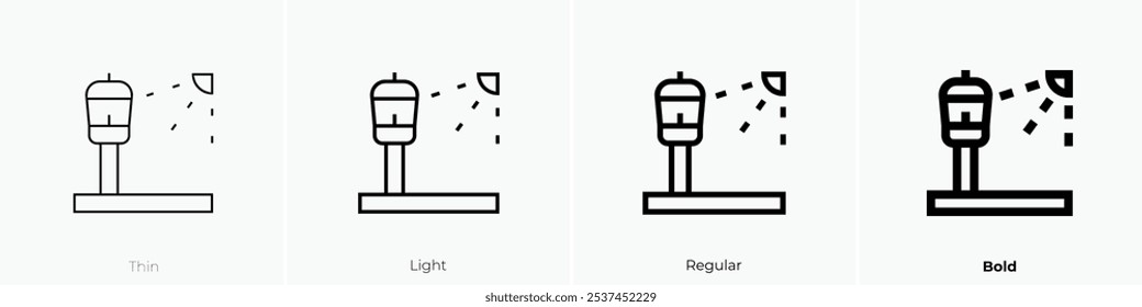 solar icon. Thin, Light Regular And Bold style design isolated on white background