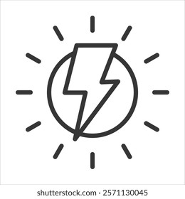 Solar Icon Vector Illustration Outline