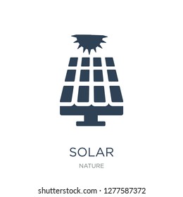 solar icon vector on white background, solar trendy filled icons from Nature collection, solar vector illustration