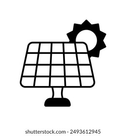 solar icon with white background vector stock illustration