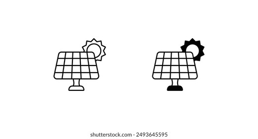 solar icon with white background vector stock illustration
