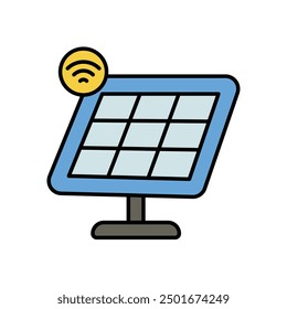 solar icon with white background vector stock illustration