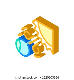 solar influence on earth isometric icon vector. solar influence on earth sign. isolated symbol illustration