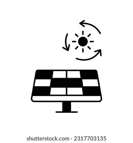 Solar Installation  Glyph Vector Icon that can easily edit or modify 


