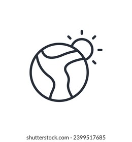icono de irradiancia solar. vector.Curso editable.Signo de estilo lineal para uso de diseño web,logotipo.Ilustración de símbolo.